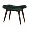IN932 - Emerald Cotton Velvet Curved Bench-