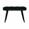 IN938-Emerald Cotton Velvet Deep Button Bench-IN938-