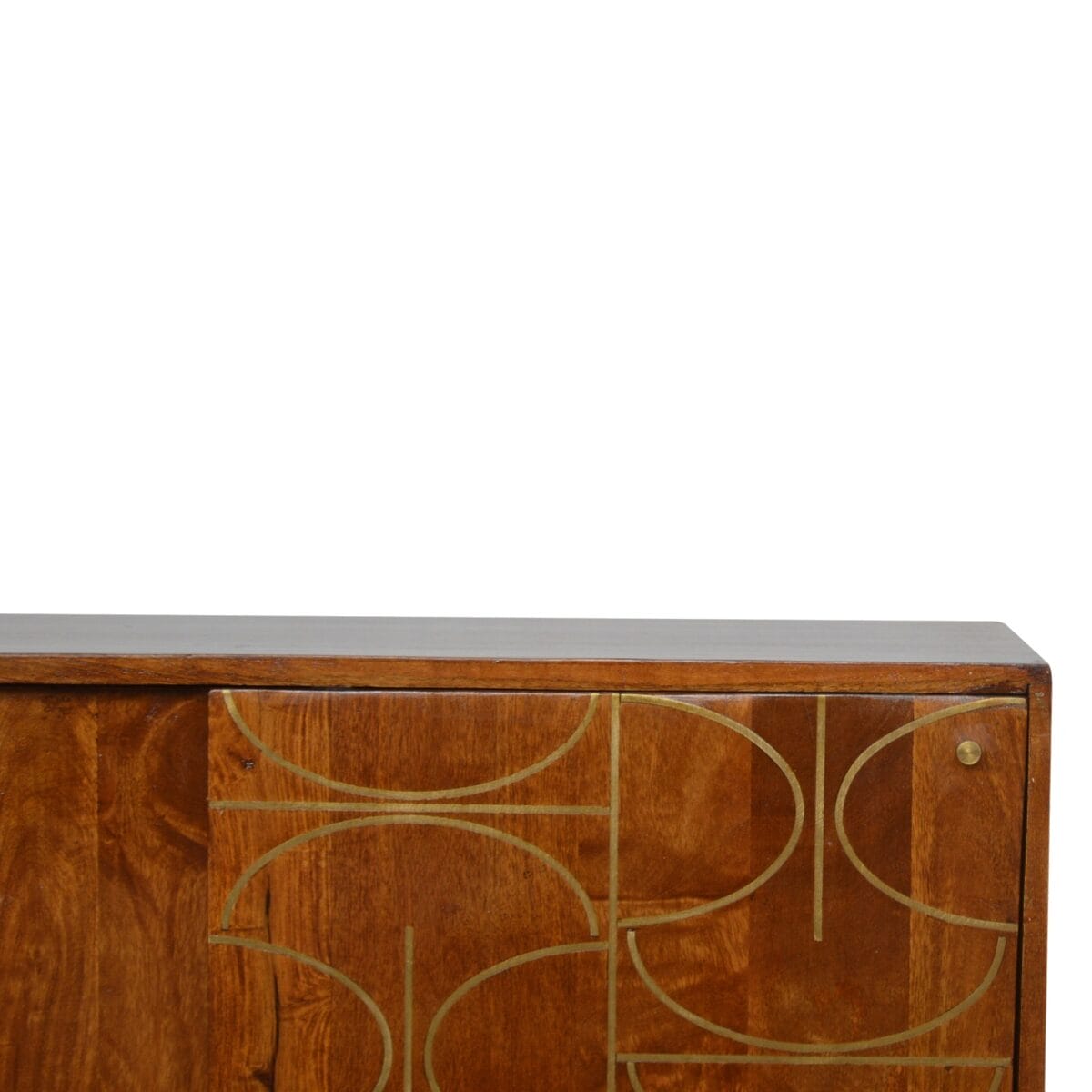 IN945-Chestnut Gold Inlay Abstract Sideboard-IN945