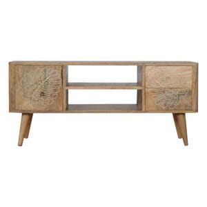 IN950-Leaf Embossed Resin Solid Wood Media Unit-IN950-