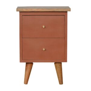 IN977 - Rust Hand Painted Bedside-IN977-