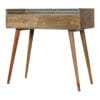 IN982 - Bone Inlay Gallery Back Console Table-IN982