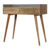 IN982 - Bone Inlay Gallery Back Console Table-IN982