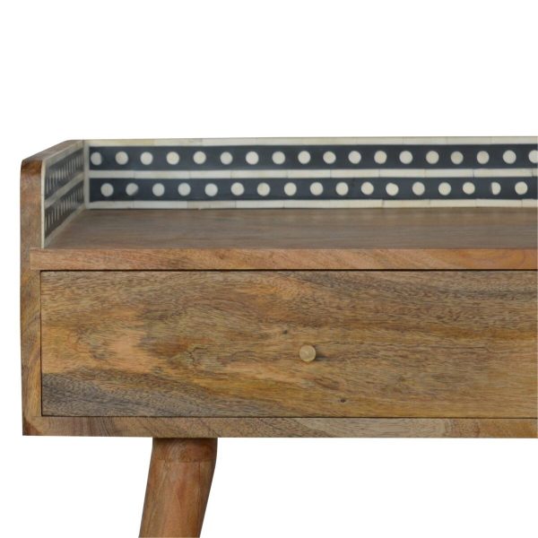 Artisan Bone Inlay Gallery Back Console Table