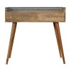 IN982 - Bone Inlay Gallery Back Console Table-IN982-