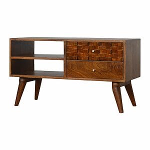 IN993 - Tile Carved Chestnut TV Unit-