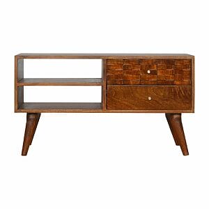 IN993 - Tile Carved Chestnut TV Unit-IN993-