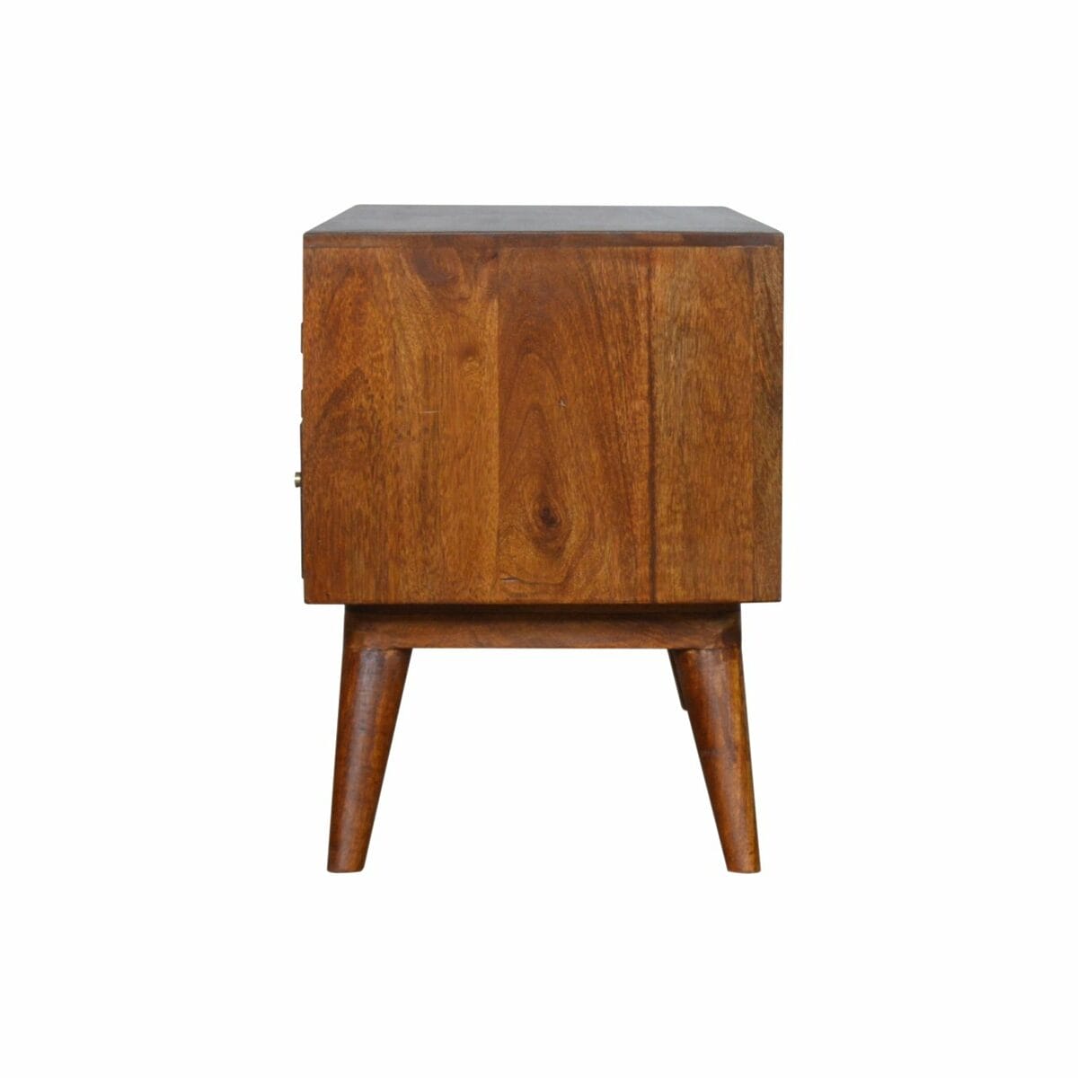 Artisan Tile Carved Chestnut TV Unit Solid Mango