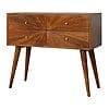 IN999 - Sunrise Patterned Chesnut Console Table-