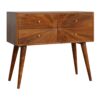 IN999 - Sunrise Patterned Chesnut Console Table-IN999