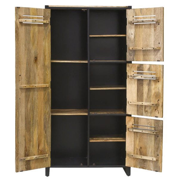 Indus Mango Wood Double Locker Cabinet 35x90x180cm
