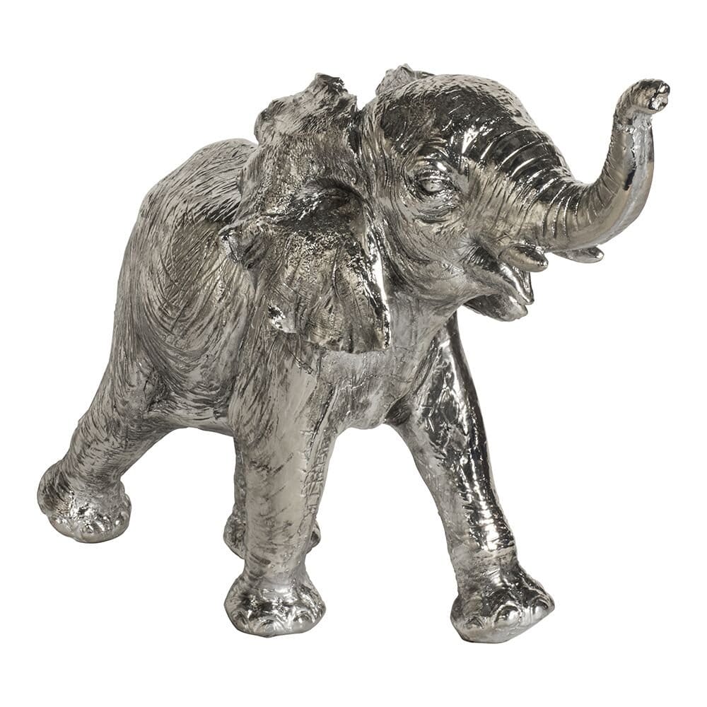 Large Silver Elephant Figurine-RSN107