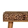 Leopard Velvet Tray Style Footstool 35x50x52cm-artisan-IN1596