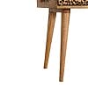 Leopard Velvet Tray Style Footstool 35x50x52cm