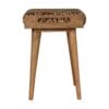 Leopard Velvet Tray Style Footstool 35x50x52cm