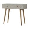 Light Taupe Floral Bone Inlay Console Table-