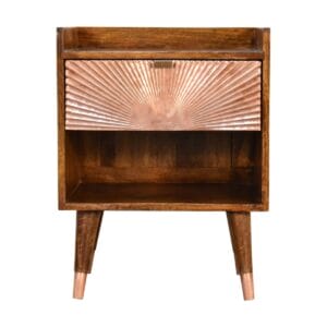 Manila Copper 1 Drawer Bedside 35x45x58cm-IN1623