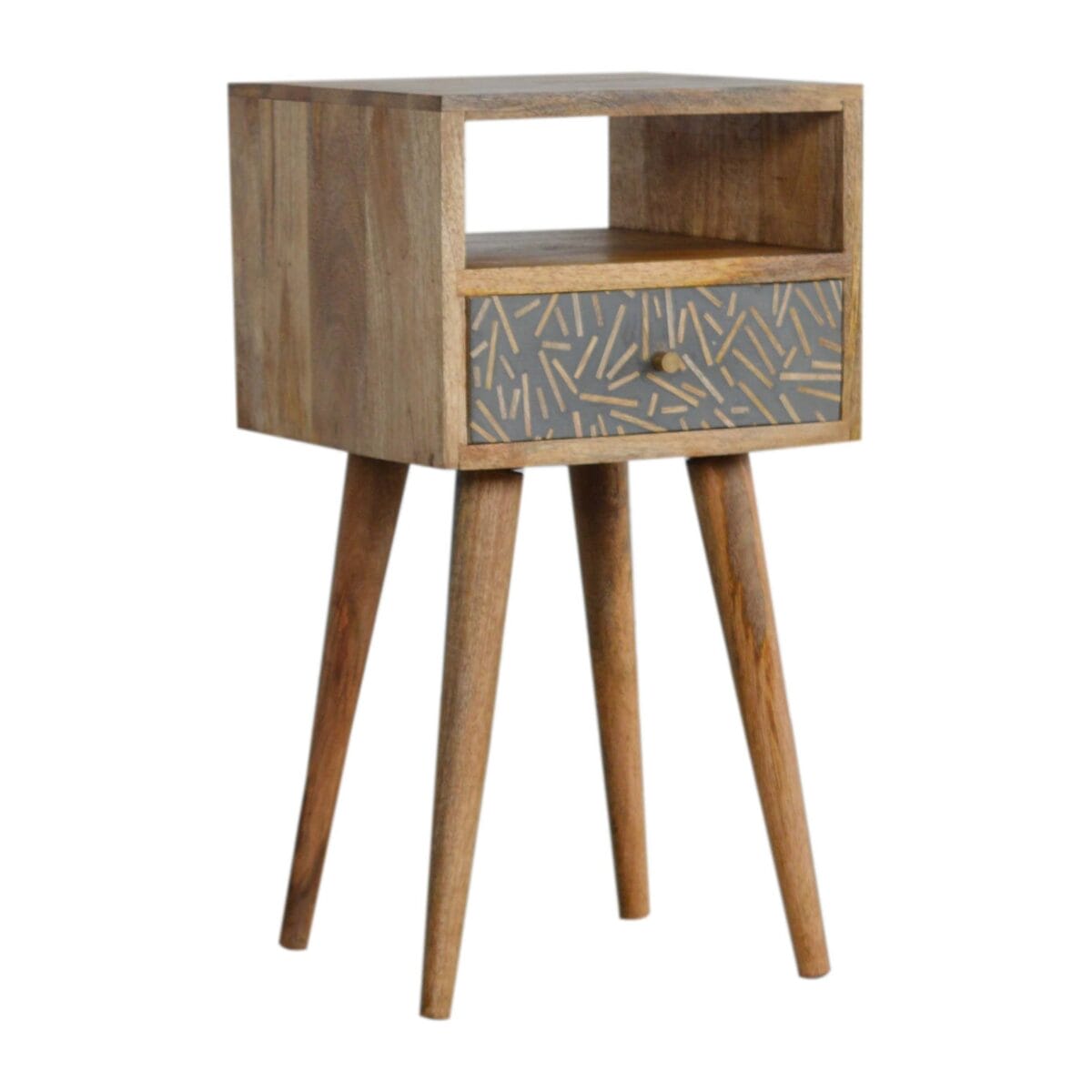 Mini Cement Chip Drawer Bedside 30x30x57cm-IN1396-artisan