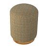 Multi Tweed Round Footstool-