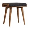 Pewter Tweed Tray Style Footstool 35x50x52cm-IN1650-artisan