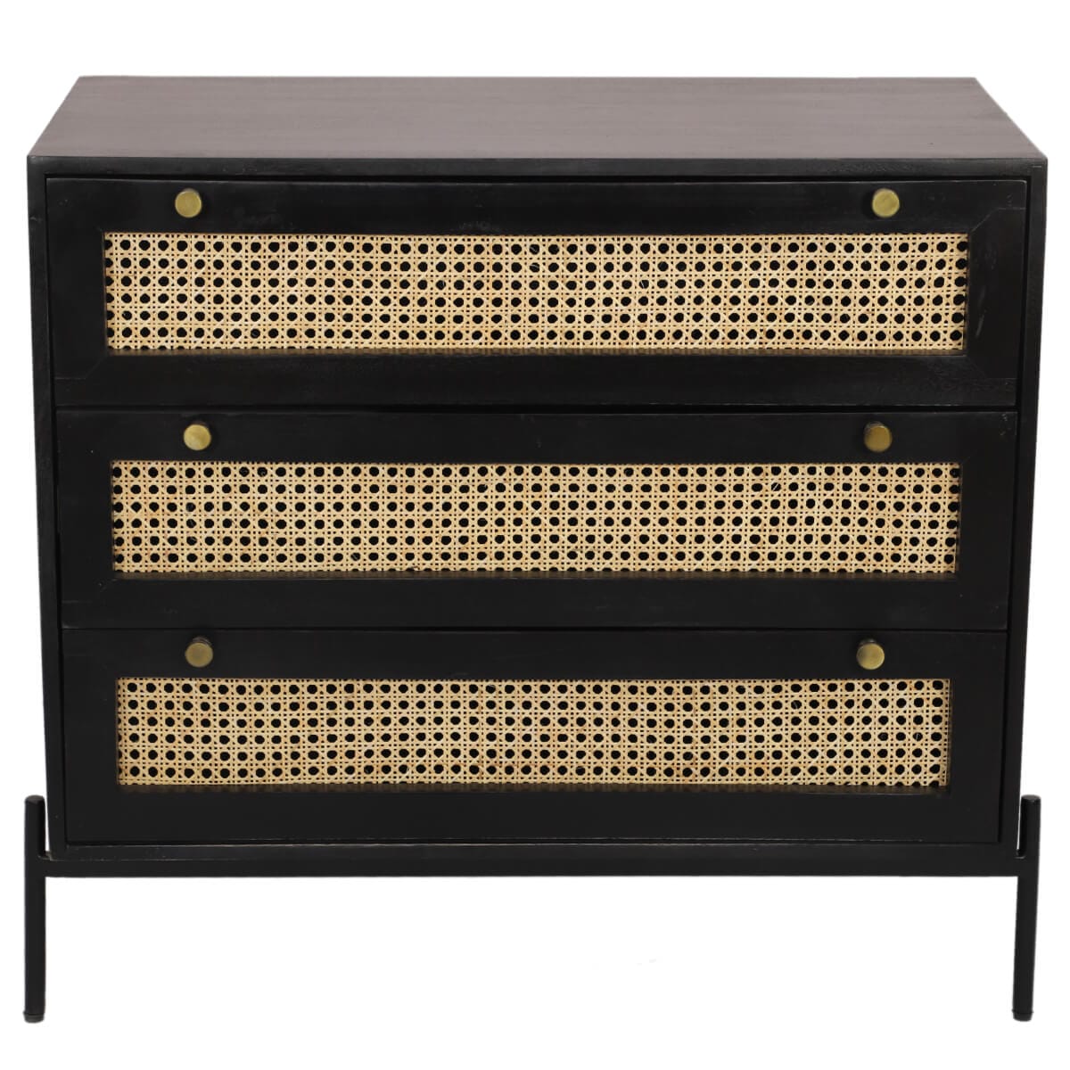 Rahten Dark Mango Wood Chest of 3 Drawers 45x90x78cm - Image 4