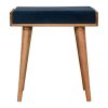 Teal Velvet Tray Style Footstool 35x50x52cm-IN1600